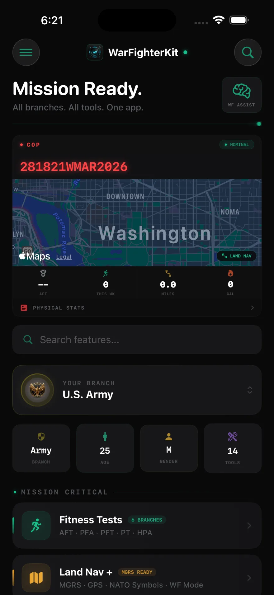 WarFighterKit Dashboard
